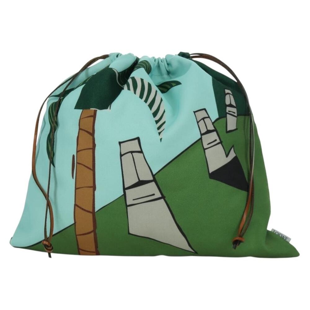 Loewe Canvas Drawstring Ken Price Pouch Light Blue